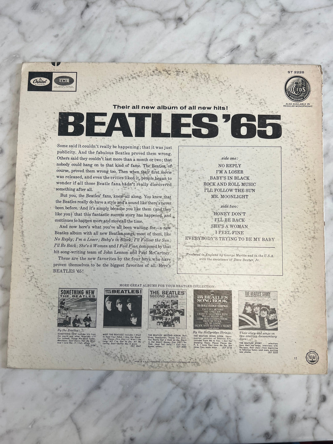 The Beatles - Beatles '65 Vinyl Record VR112724