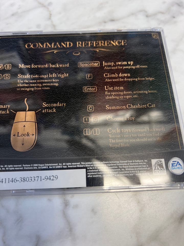 American McGee's Alice for Windows PC - Discs and Rear Insert ONLY   PC62025