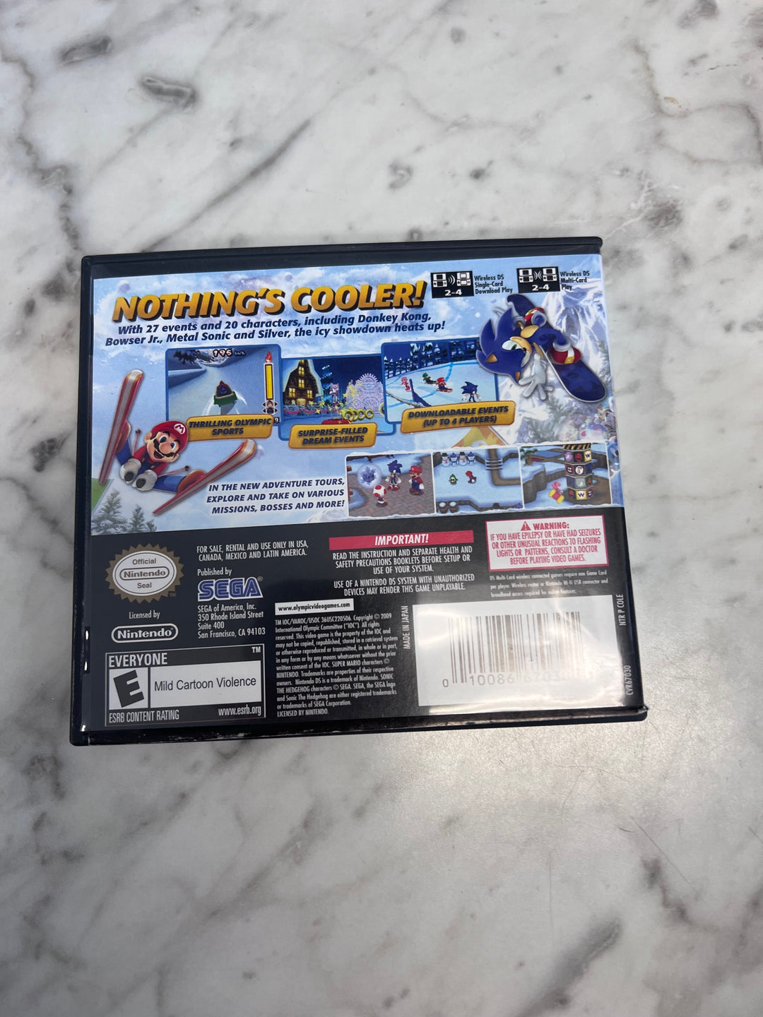 Mario & Sonic at the Olympic Winter Games Nintendo DS CASE & MANUAL ONLY  CO123125