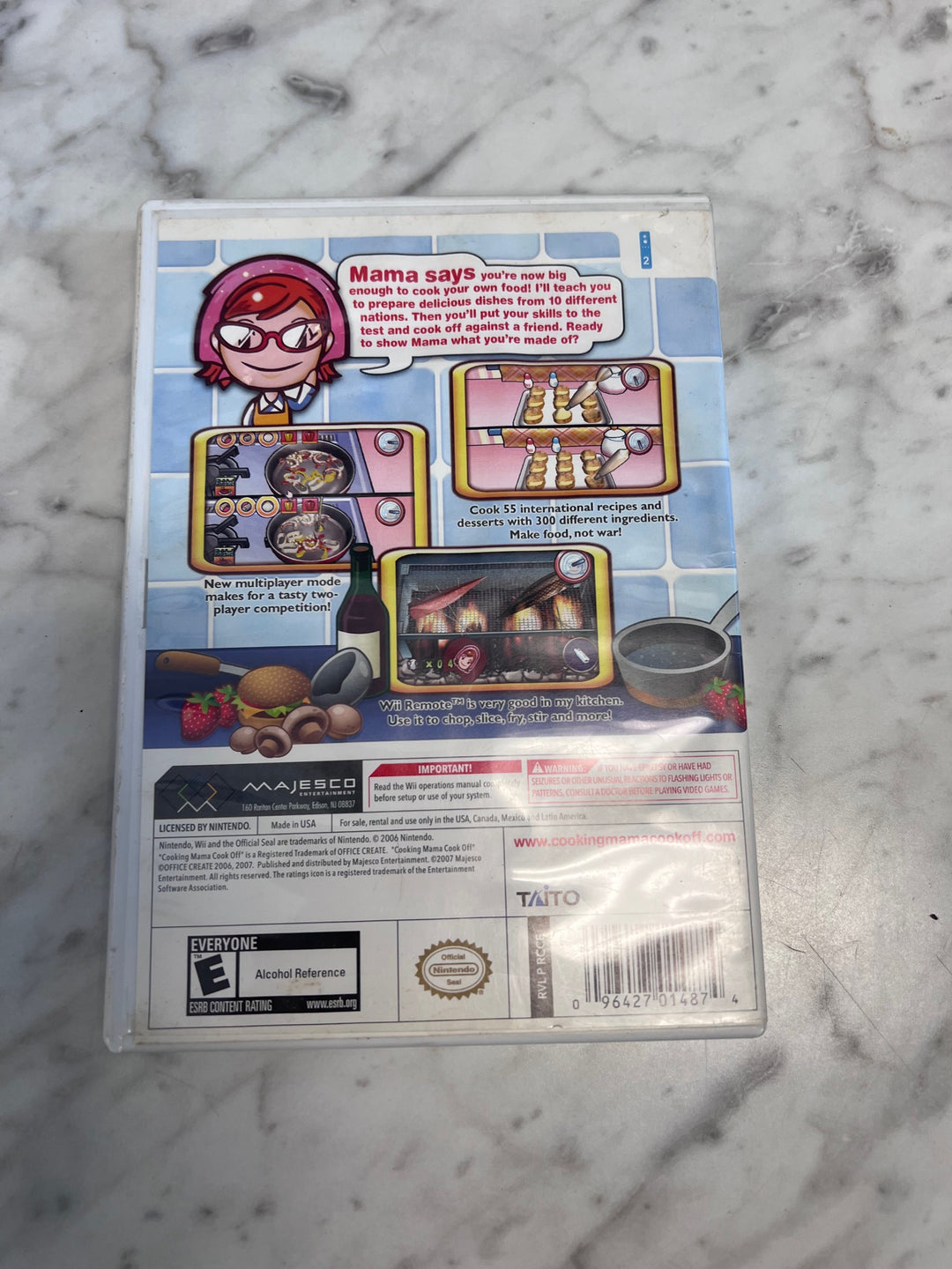 Cooking Mama Cook Off Nintendo Wii CASE ONLY  CO123125