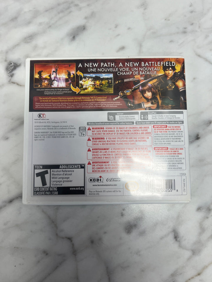 Samurai Warriors Chronicles for Nintendo 3DS CASE AND MANUAL ONLY    CO112724