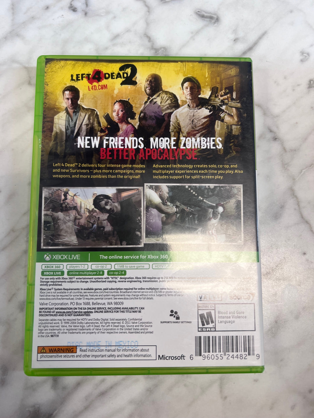 Left 4 Dead 2 Xbox 360 CASE AND MANUAL ONLY CO123125