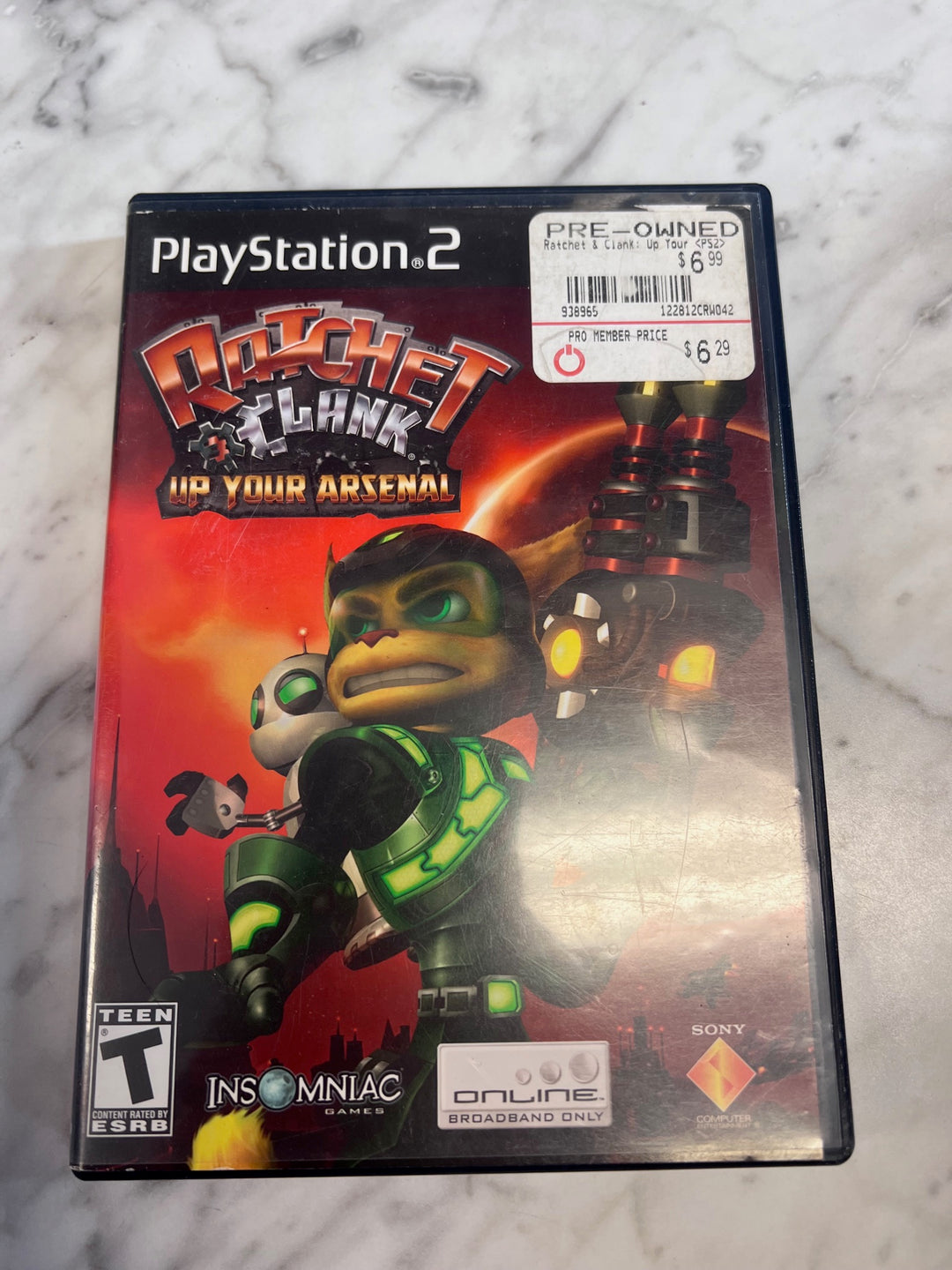 Ratchet and Clank Up Your Arsenal PS2 Playstation 2 CASE ONLY CO123125