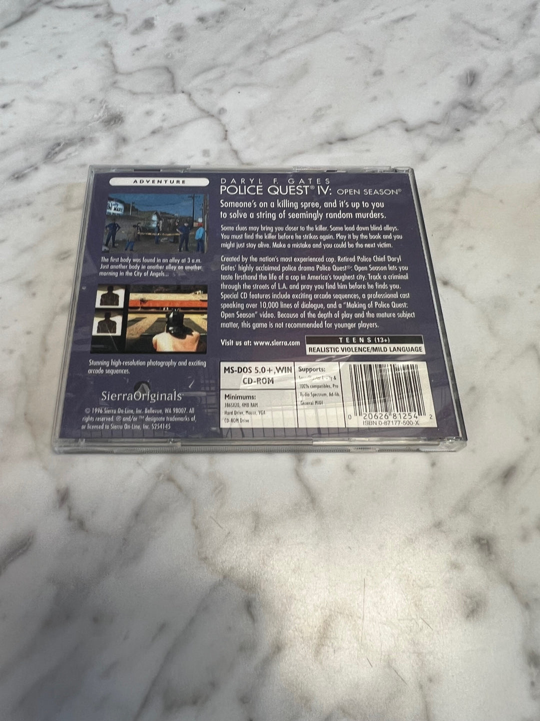 Daryl F Gates Police Quest IV for Windows PC CD-ROM PC62025