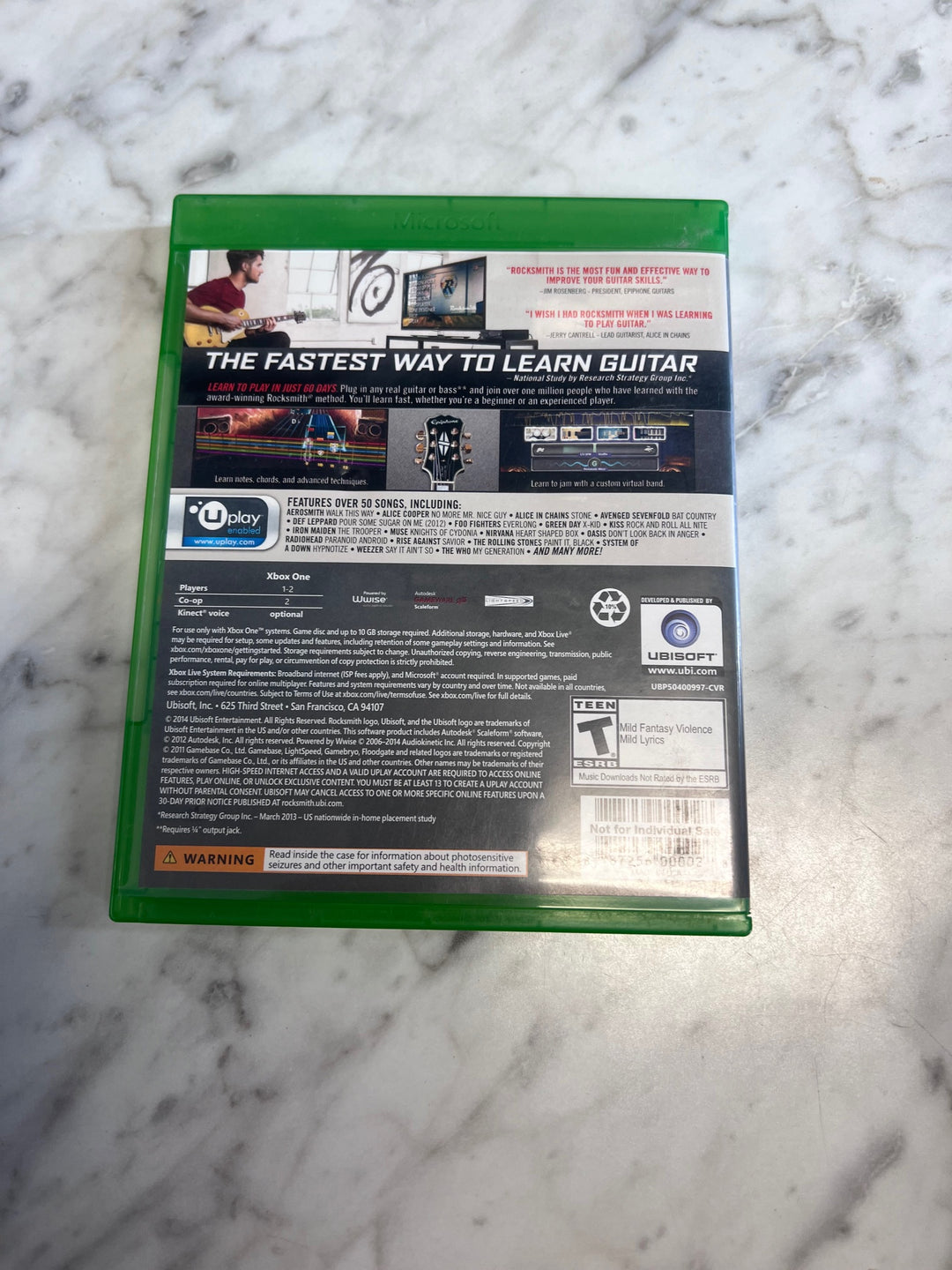 Rocksmith 2014 Edition Xbox One CASE ONLY CO123125