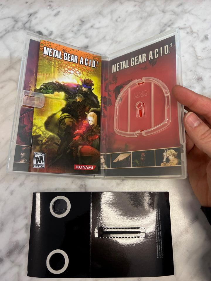 Metal Gear Acid 2 PSP Playstation Portable CASE & MANUAL ONLY CO123125