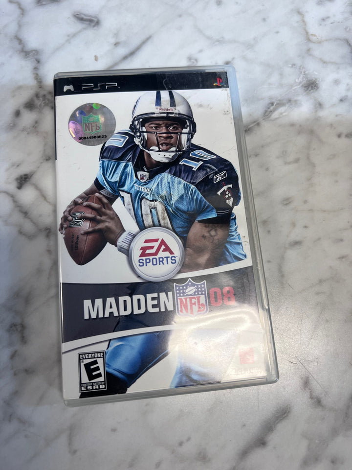 Madden NFL 08 PSP Playstation Portable CASE & MANUAL ONLY CO123125