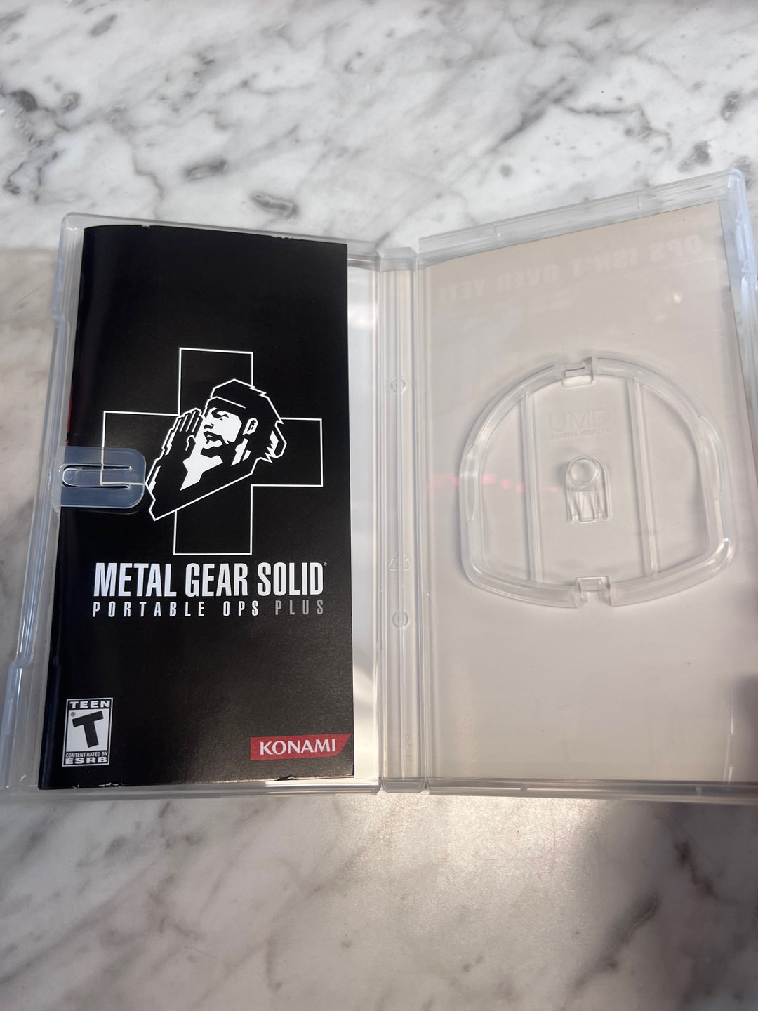 Metal Gear Solid Portable Ops Plus PSP Playstation Portable CASE & MANUAL ONLY CO123125