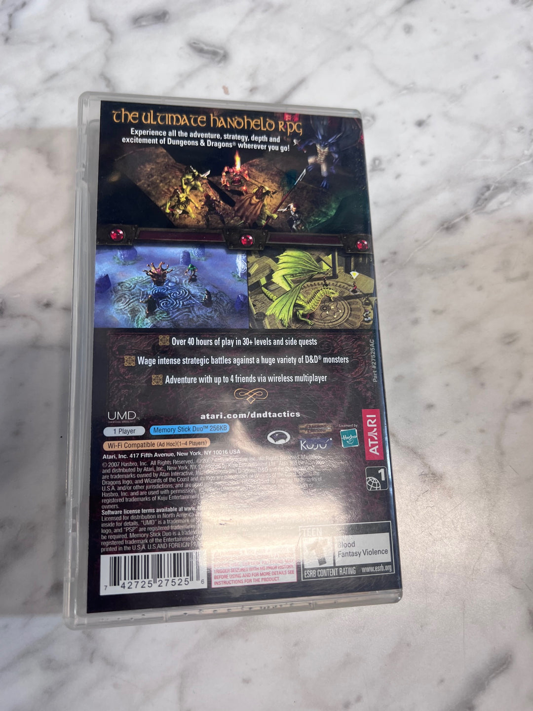 Dungeons & Dragons Tactics PSP Playstation Portable CASE & MANUAL ONLY CO123125