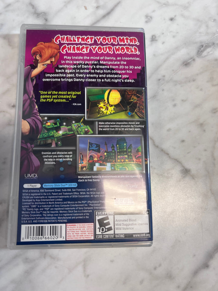 Crush PSP Playstation Portable CASE & MANUAL ONLY CO123125