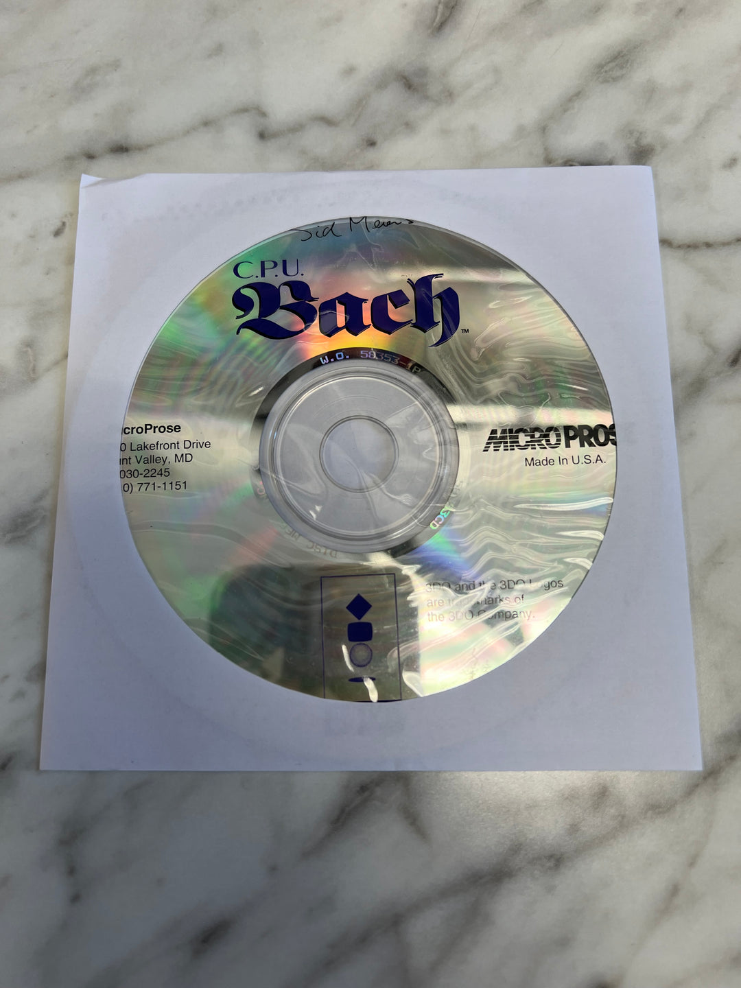 Sid Meier's CPU Bach for Panasonic 3DO Disc Only Tested and Working     DO61924