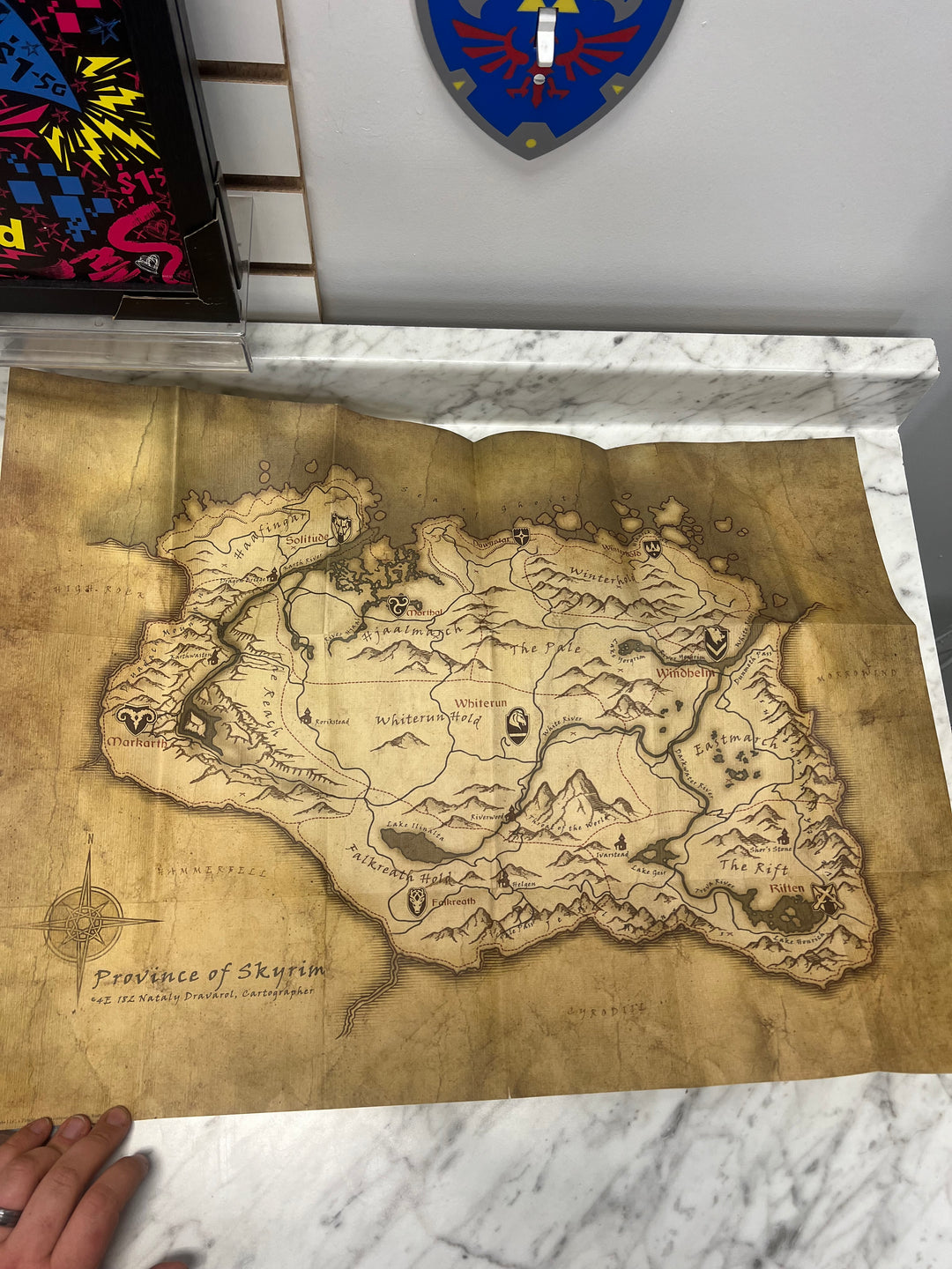 The Elder Scrolls V Skyrim Map / Poster Canvas Thick Paper   R112724