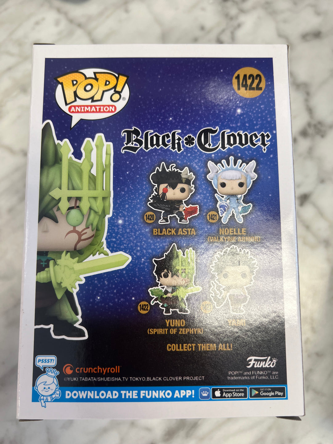 Funko Pop! Black Clover: Yuno with Spirit of Zephyr #1422 (Glow) PX Exclusive  FP9224