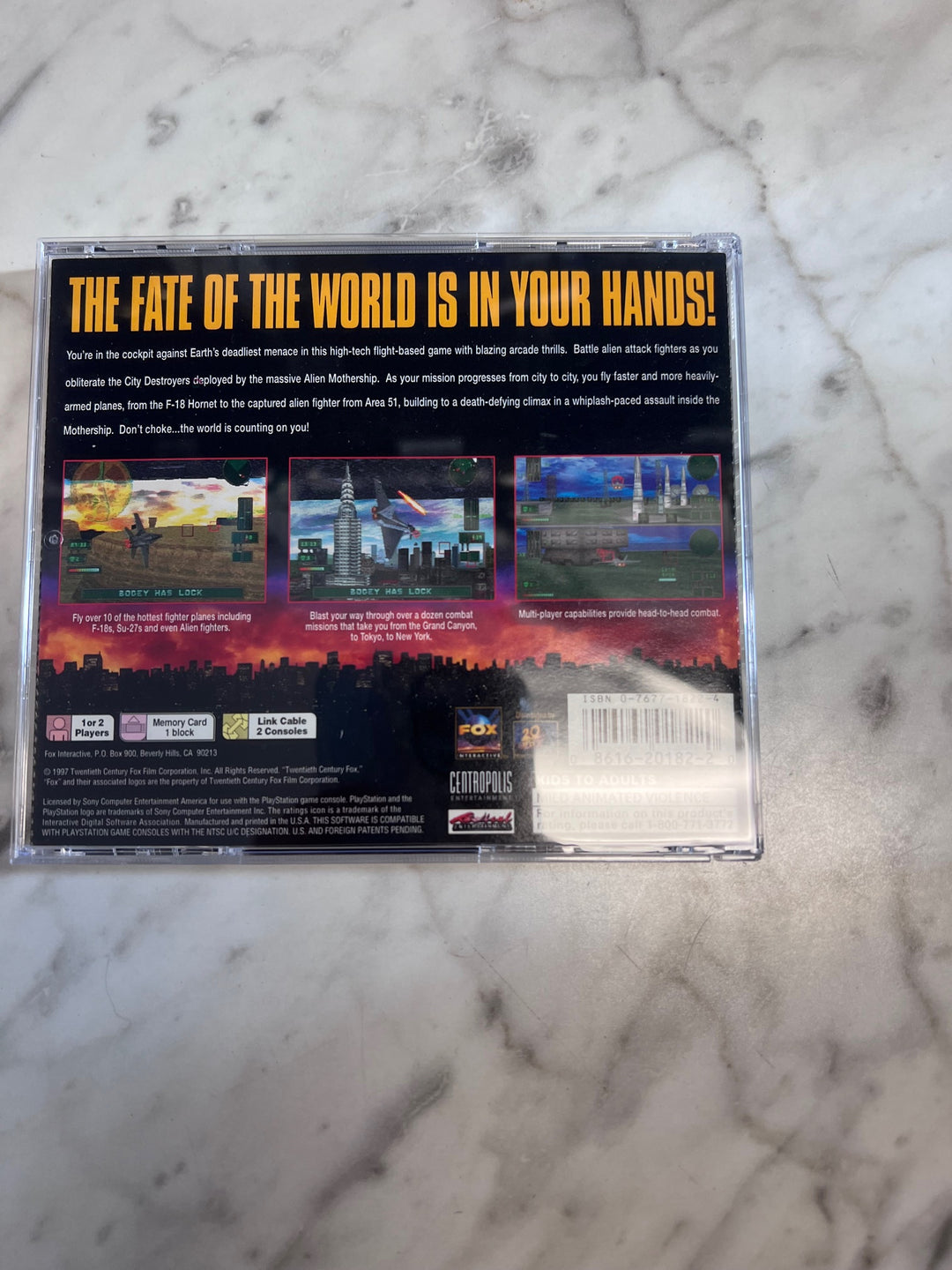 Independence Day PS1 Playstation Case & Manual ONLY CO123125