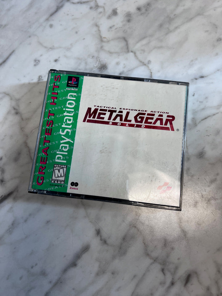 Metal Gear Solid Greatest Hits PS1 Playstation Case & Manual ONLY CO123125