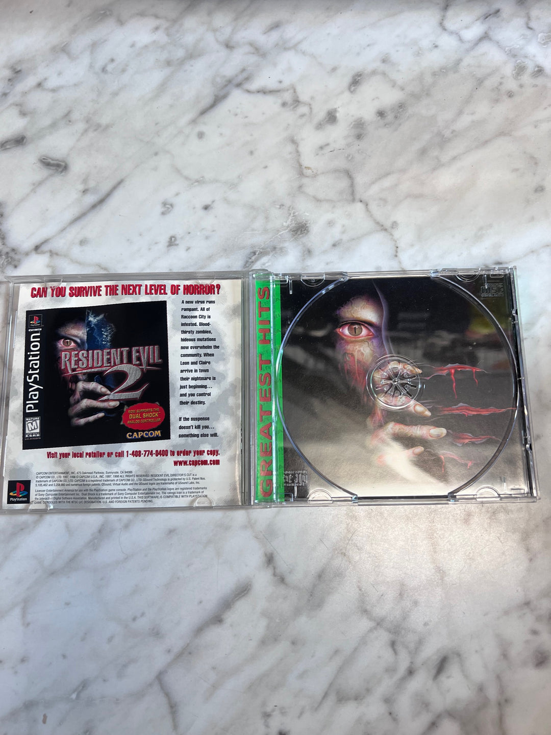 Resident Evil Director's Cut PS1 Playstation Case & Manual ONLY CO123125