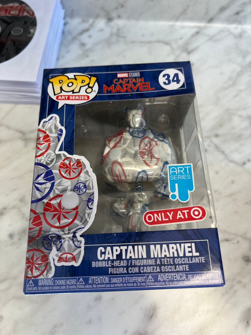 Funko POP! Artist Series: Marvel Patriotic Age -Captain Marvel #34