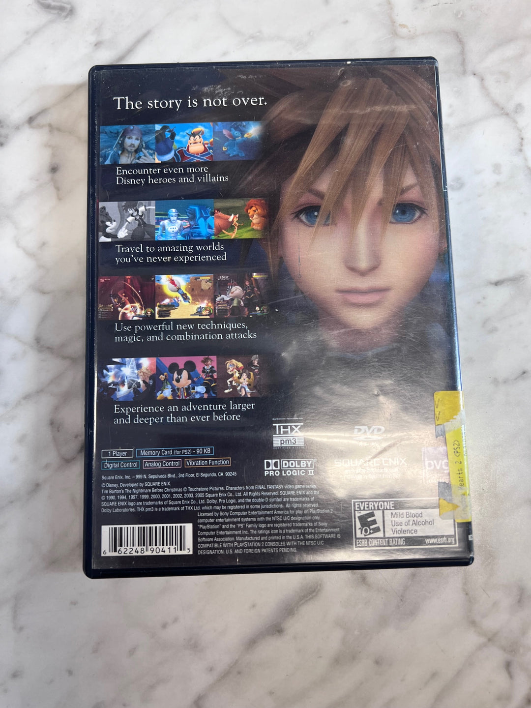 Kingdom Hearts II PS2 Playstation 2 Case & Manual ONLY CO123125