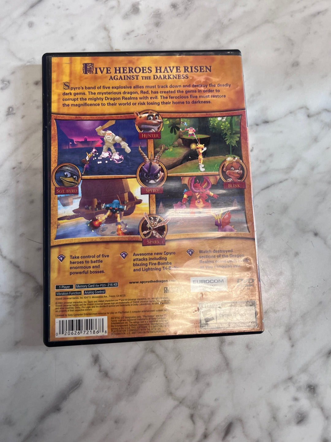 Spyro A Hero's Tail PS2 Playstation 2 Case ONLY CO123125