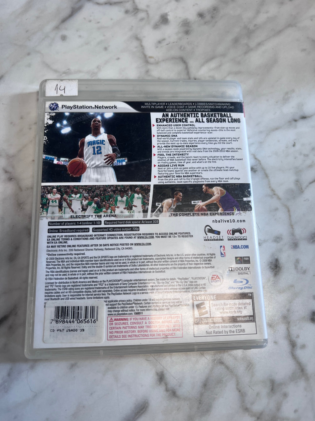 NBA Live 10 PS3 Playstation 3 Case ONLY CO123125