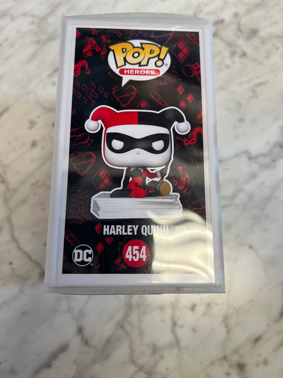 Funko POP! DC Heroes Harley Quinn 30 w/ Cards #454 GameStop Exclusive In Protector FP61924