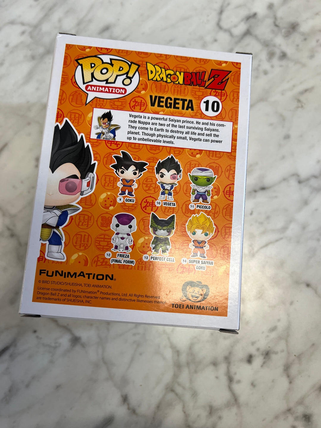 Funko Pop Animation Dragonball Z Vegeta #10 Vinyl Figure FP61924