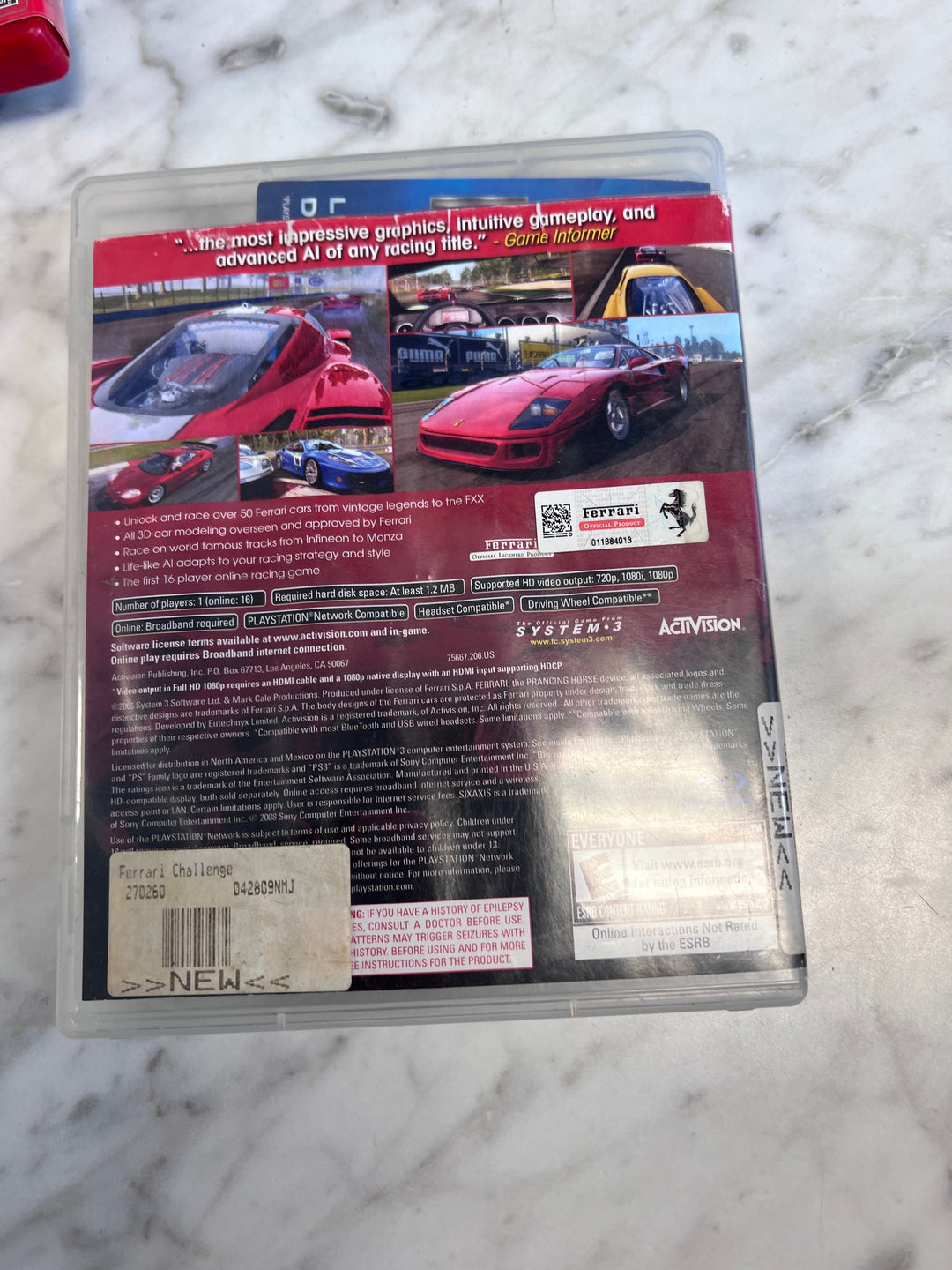 Ferrari Challenge PS3 Playstation 3 Case and Manual ONLY CO91725