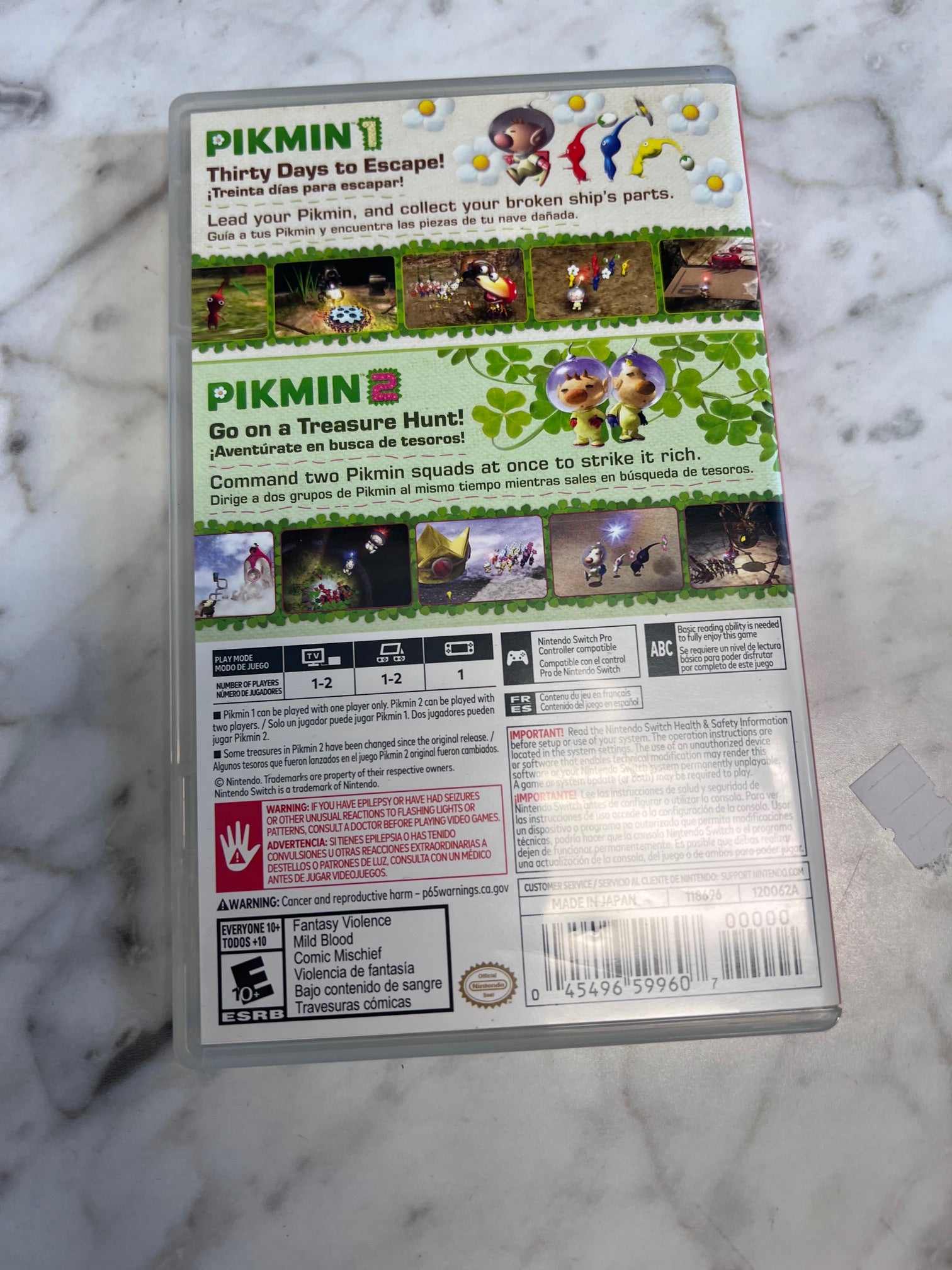 Pikmin 1 + 2 Nintendo Switch Case and Manual ONLY CO91725 – Core