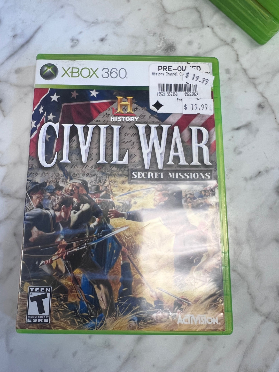 History Channel Civil War Secret Missions Xbox 360 Case ONLY CO91725