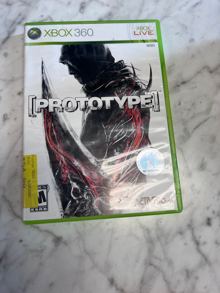 Prototype Xbox 360 Case and Manual ONLY CO91725