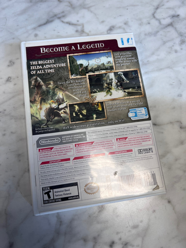 The Legend of Zelda Twilight Princess Nintendo Wii Case and Manual ONLY CO91725