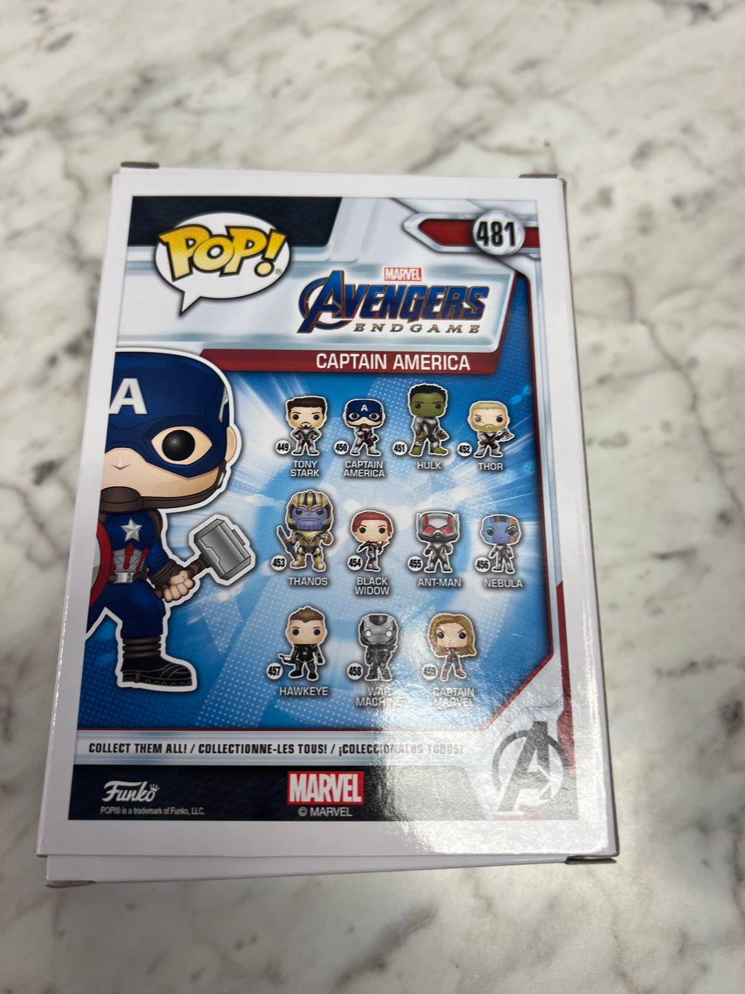 Funko Pop! Marvel Avengers Endgame Captain America 481 Marvel Collector Corps FP61924