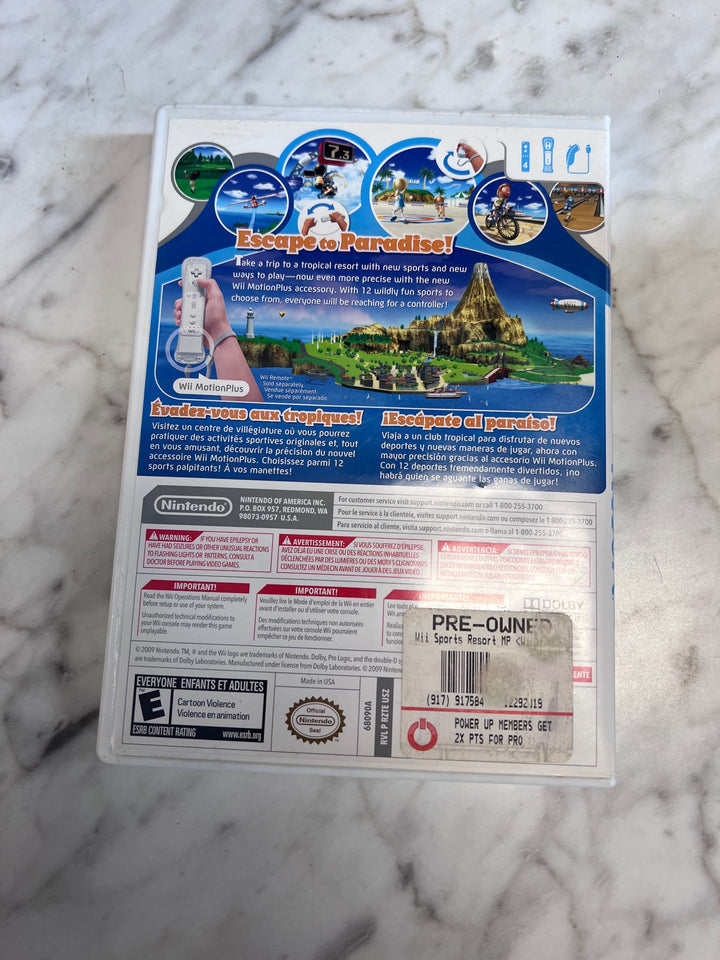 Wii Sports Resort Nintendo Wii Case ONLY CO91725