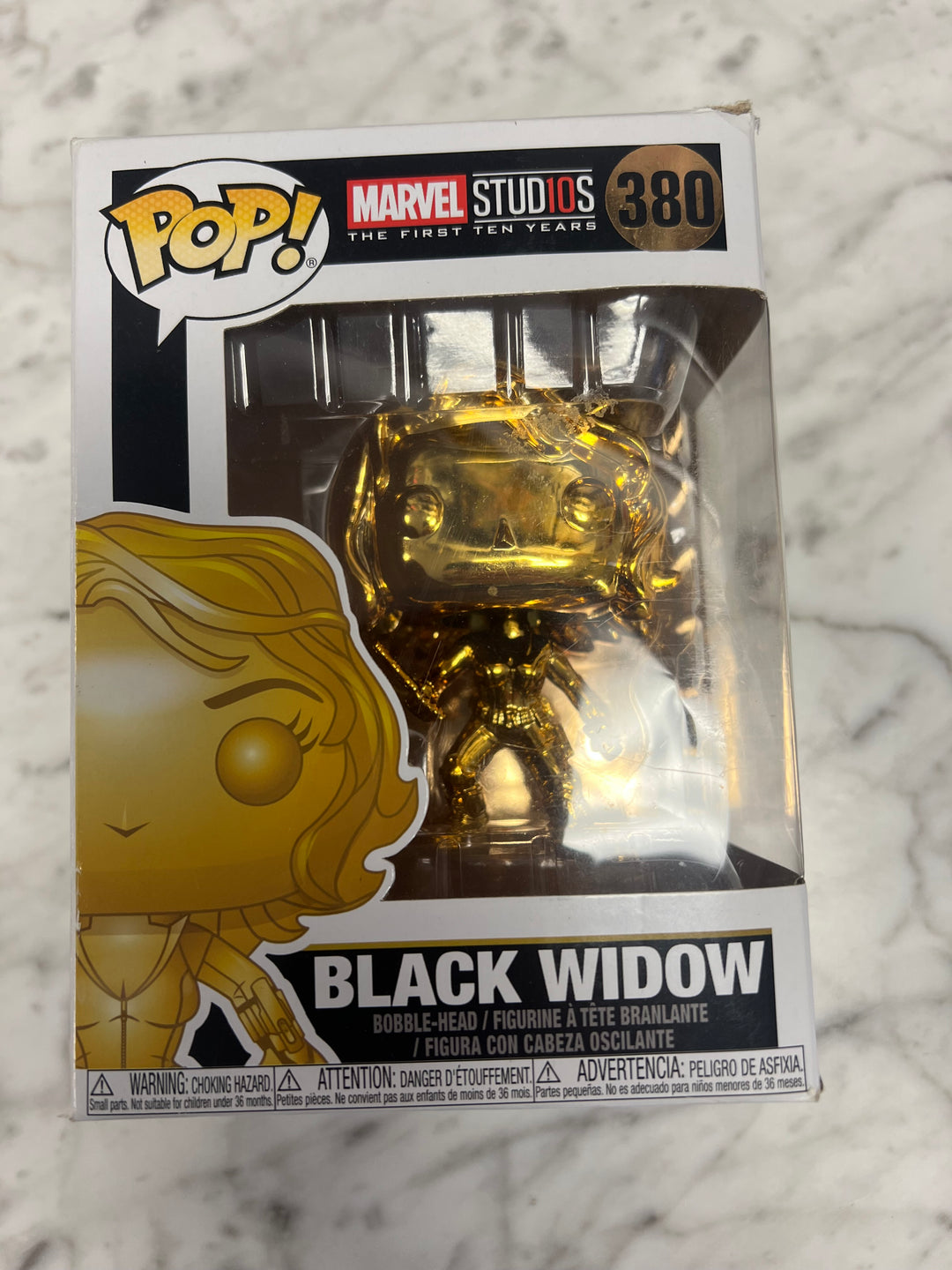 Funko Pop! Marvel: Black Widow #380 Gold Chrome Vinyl Figure FP12124