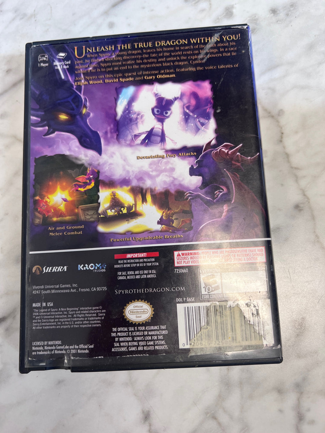 The Legend of Spyro A New Beginning Nintendo Gamecube Case and Manual ONLY CO91725