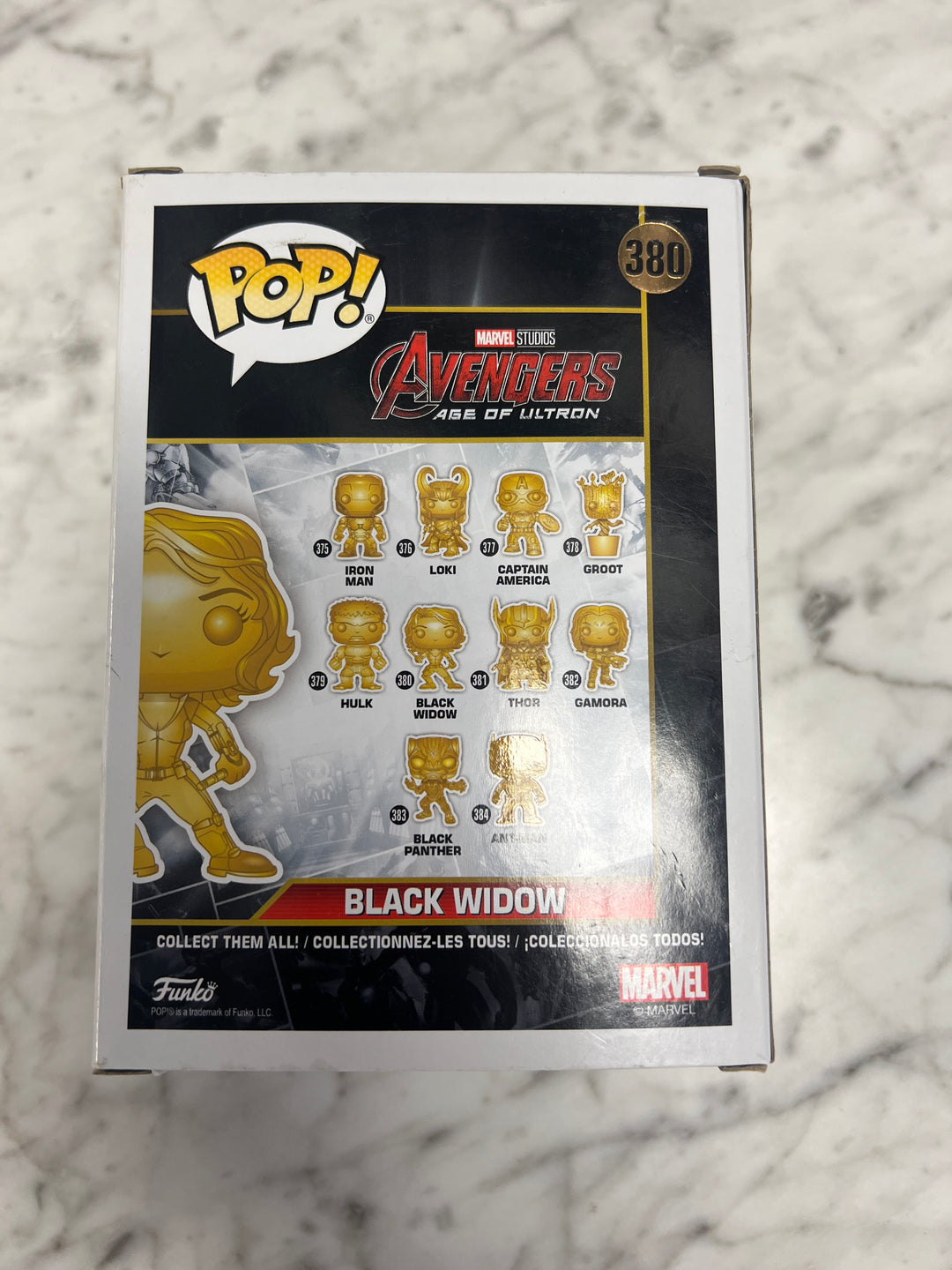 Funko Pop! Marvel: Black Widow #380 Gold Chrome Vinyl Figure FP12124