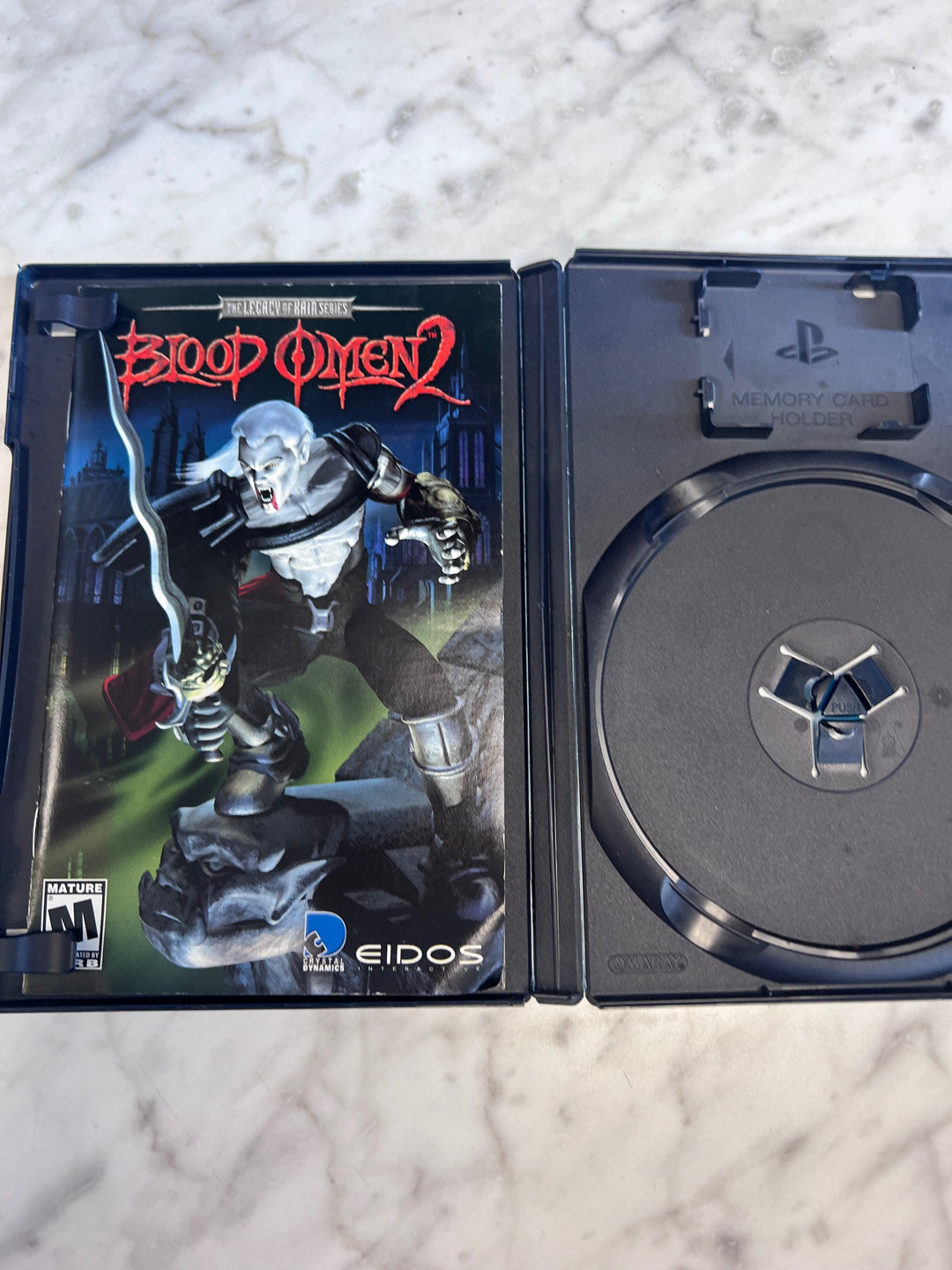 Blood Omen 2 PS2 Playstation 2 Water Damaged Case and Manual ONLY CO91725
