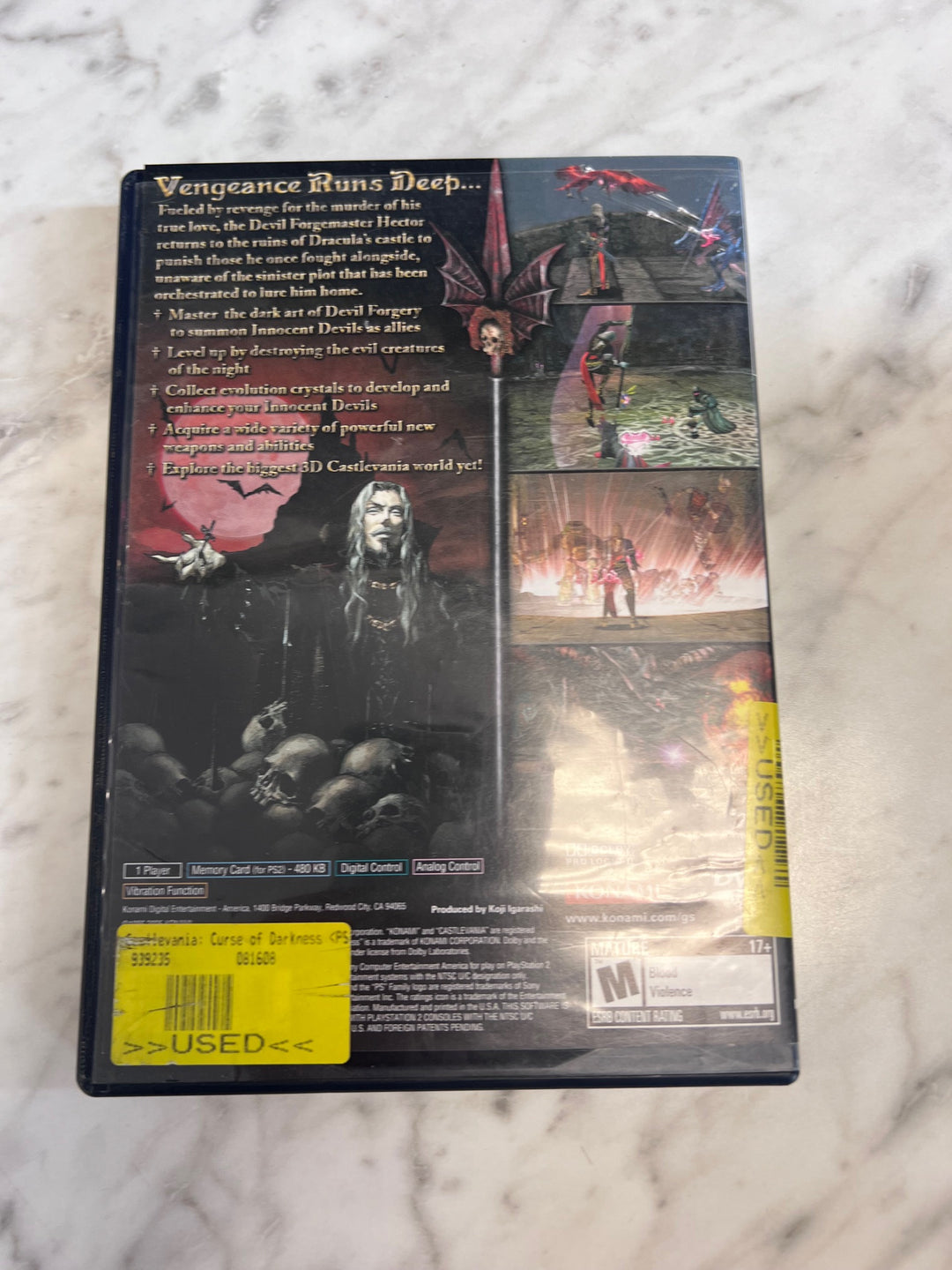 Castlevania Curse of Darkness PS2 Playstation 2 Case and Manual ONLY CO91725