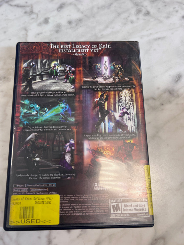 Legacy of Kain Defiance PS2 Playstation 2 Case and Manual ONLY CO91725