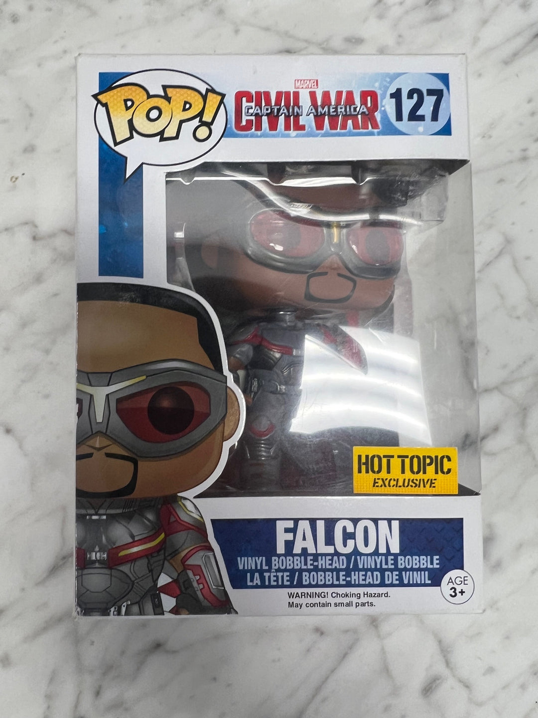 Funko Pop Marvel #127 Falcon Captain America Civil War Hot Topic Exclusive   FP12124