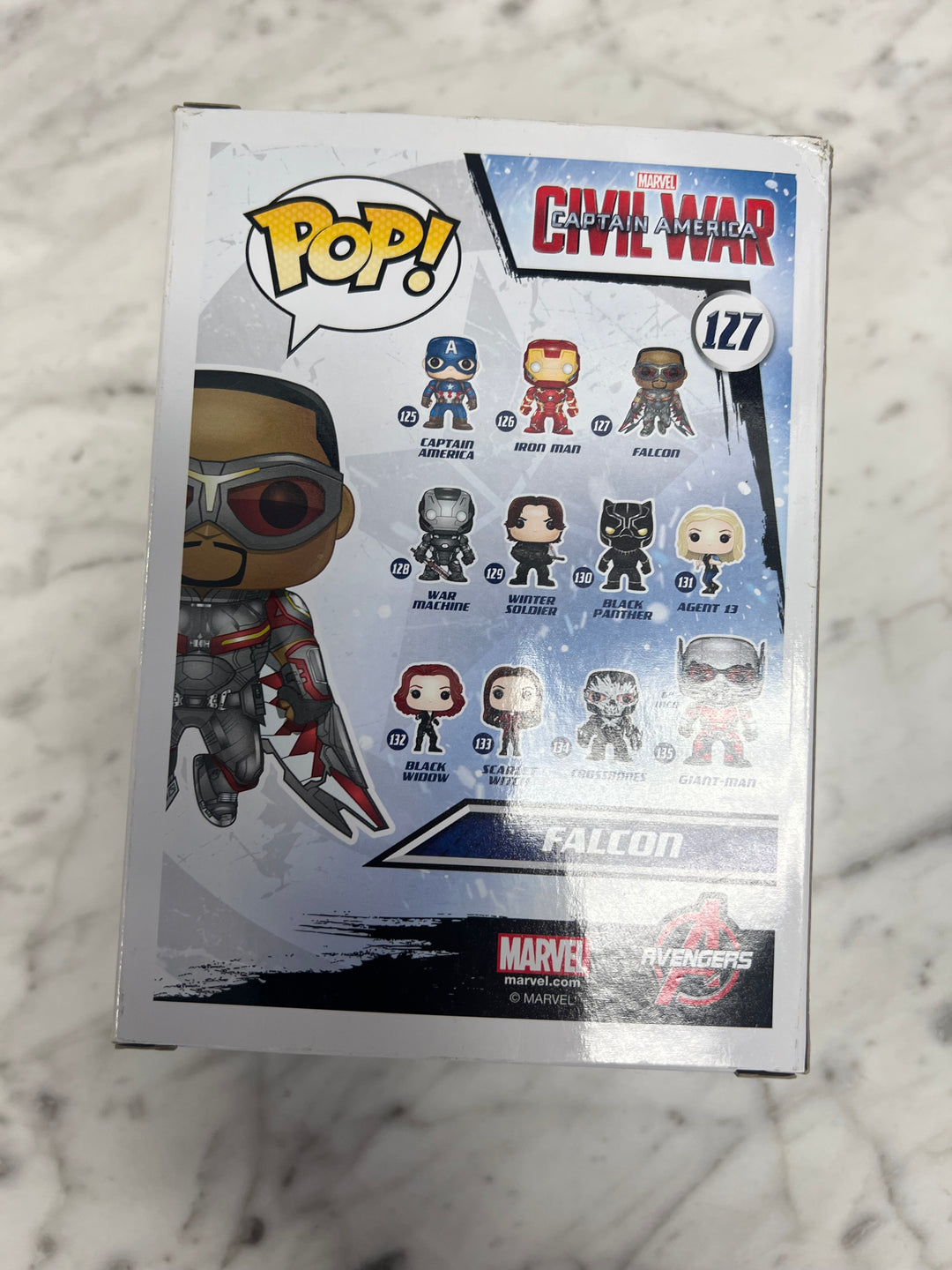 Funko Pop Marvel #127 Falcon Captain America Civil War Hot Topic Exclusive   FP12124