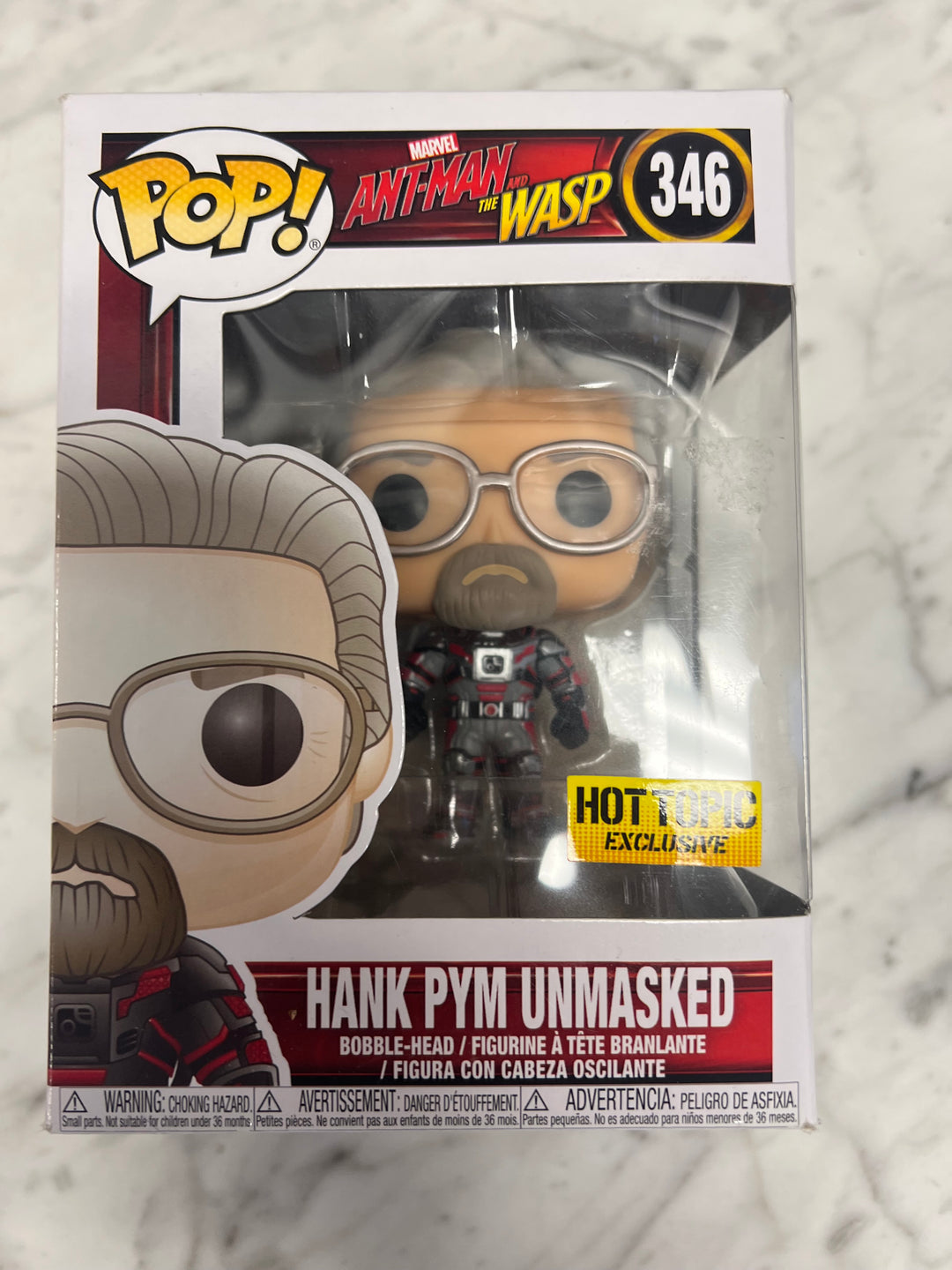 Funko POP! Marvel Ant-Man and the Wasp Hank Pym Unmasked #346   FP12124