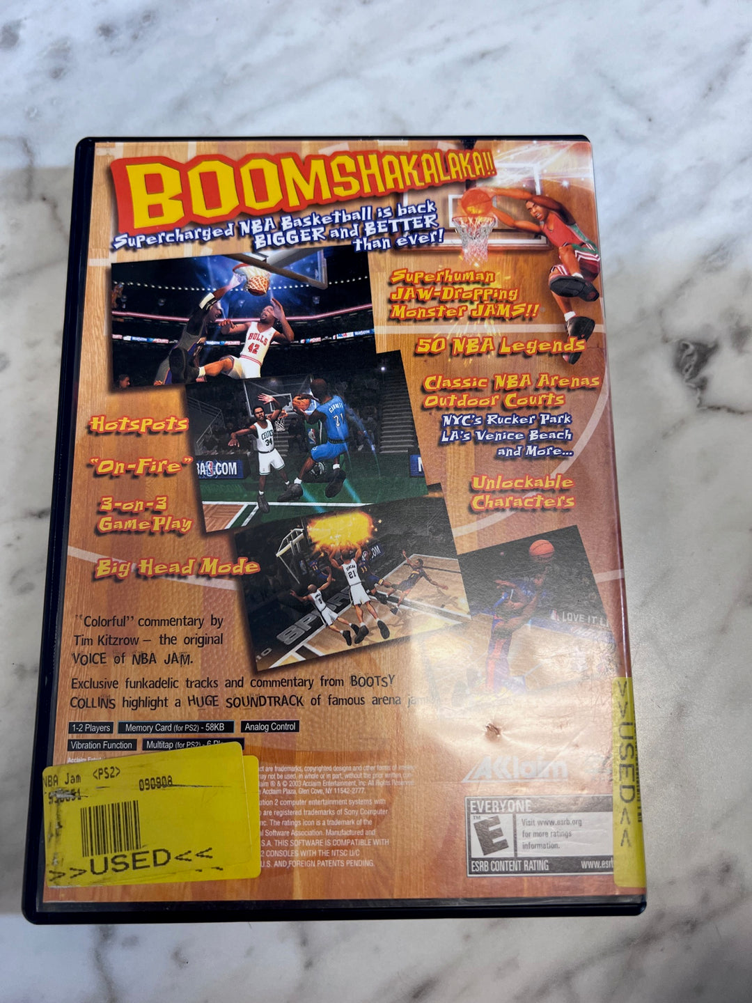 NBA Jam PS2 Playstation 2 Case and Manual ONLY CO91725