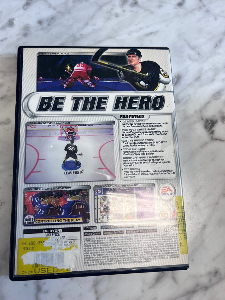 NHL 2002 PS2 Playstation 2 Case and Manual ONLY CO91725