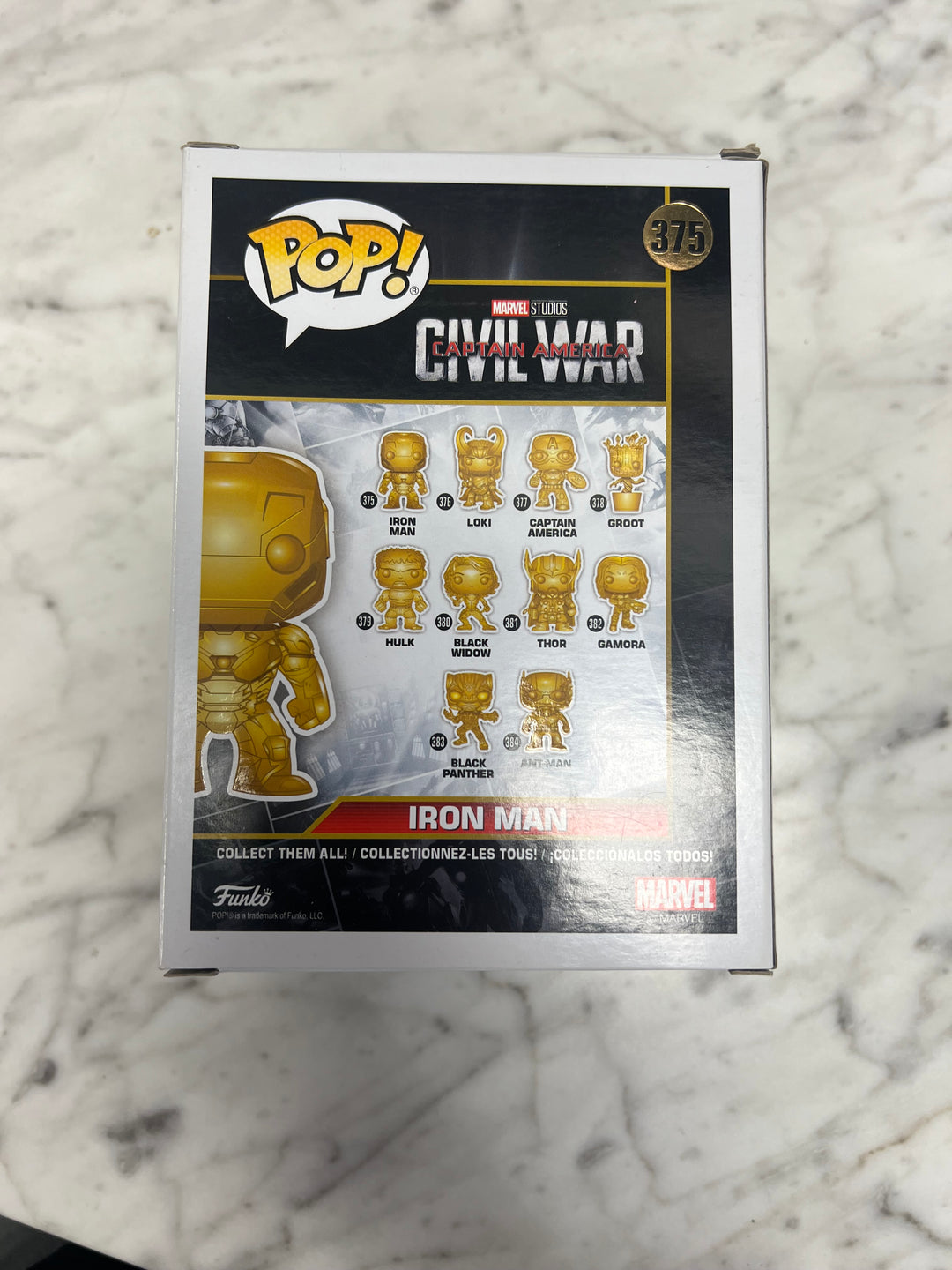 Funko Pop! Marvel Studios Iron Man #375 Vinyl Figure GOLD  FP12124