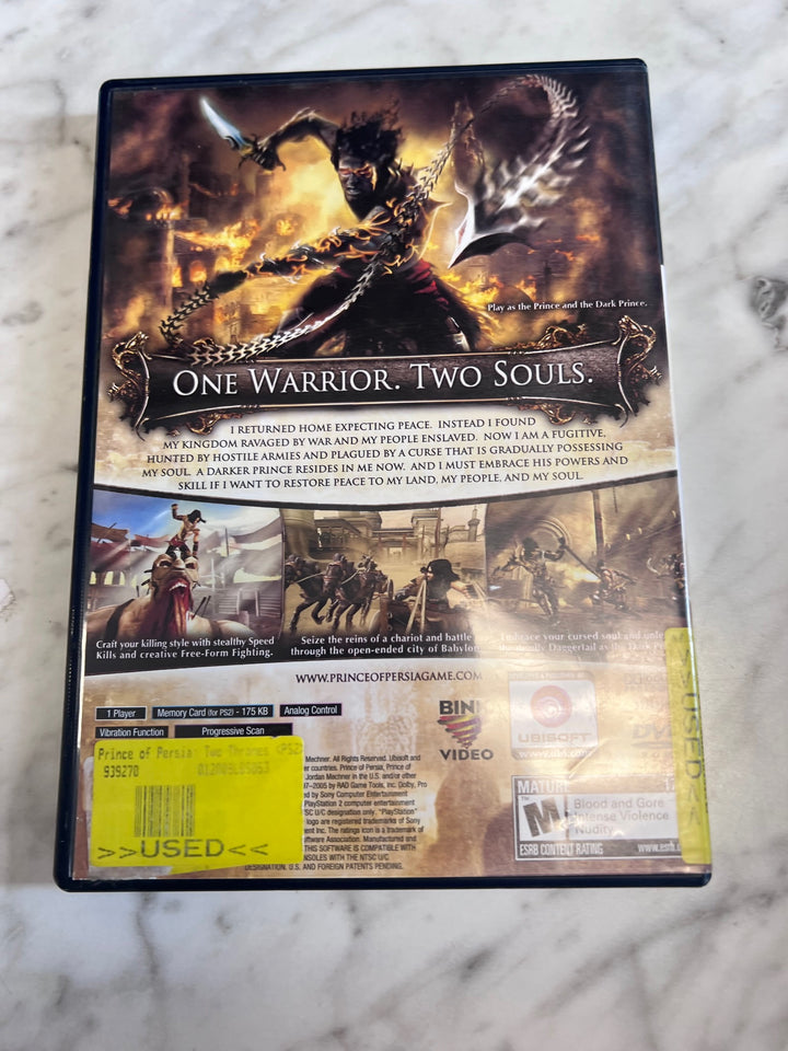 Prince of Persia Two Thrones PS2 Playstation 2 Case and Manual ONLY CO91725