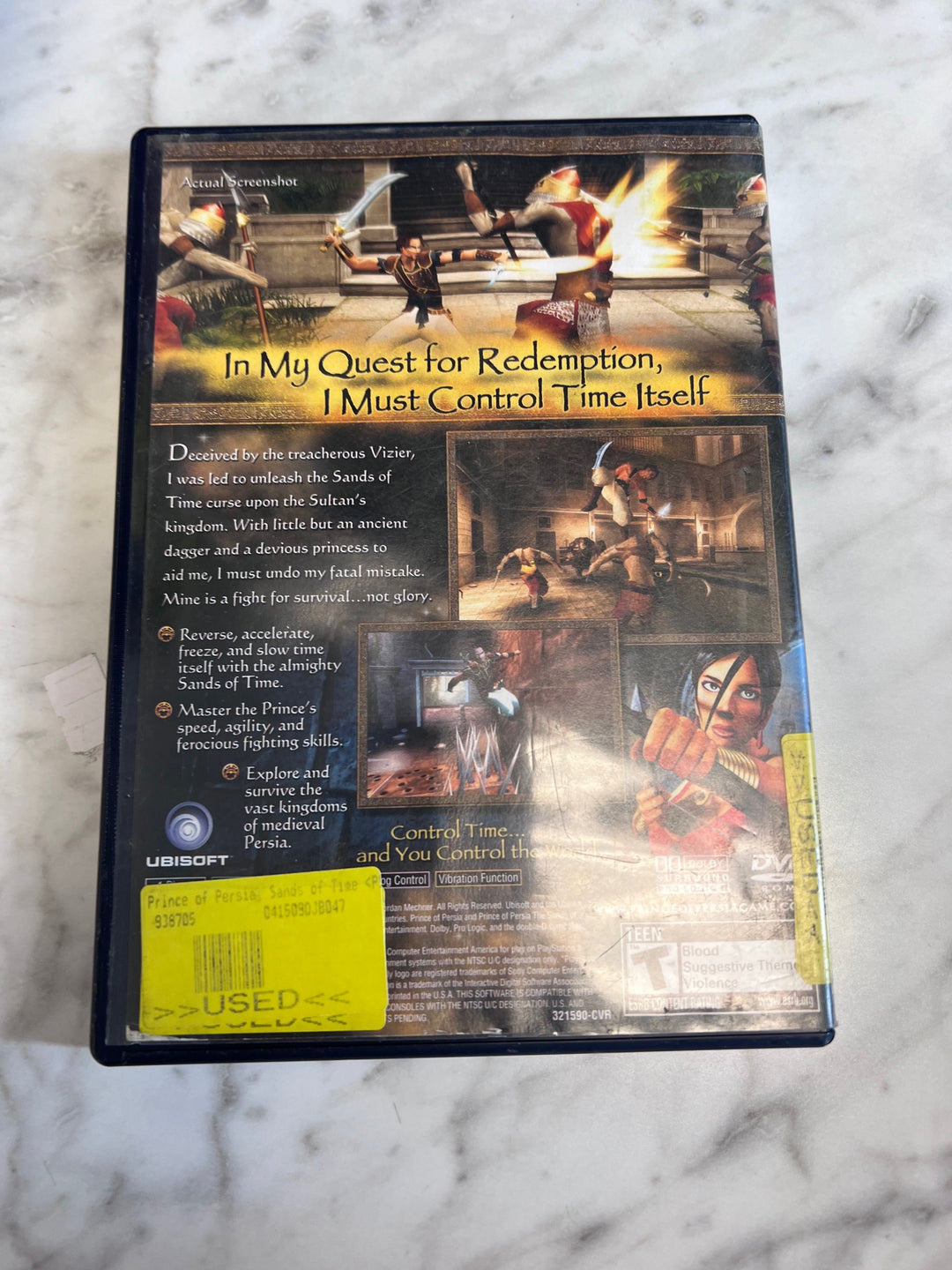 Prince of Persia The Sands of Time PS2 Playstation 2 Case and Manual ONLY CO91725