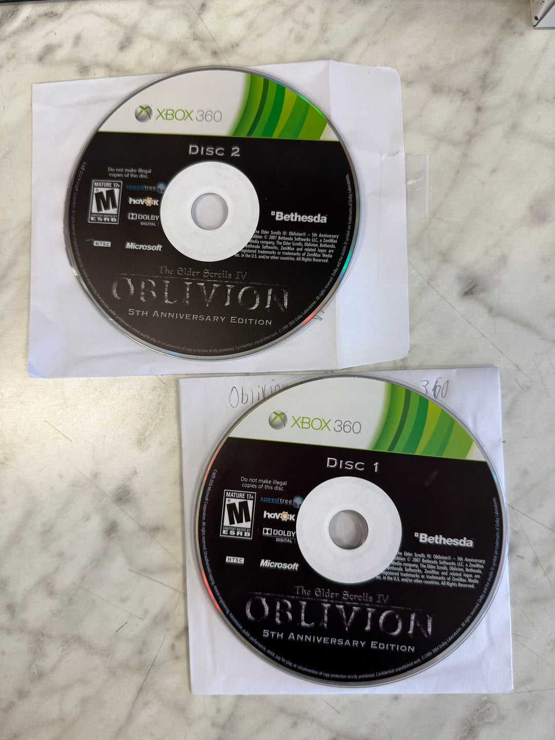 Elder Scrolls IV: Oblivion (5th Anniversary Edition) DISC ONLY - Xbox 360 DI61626
