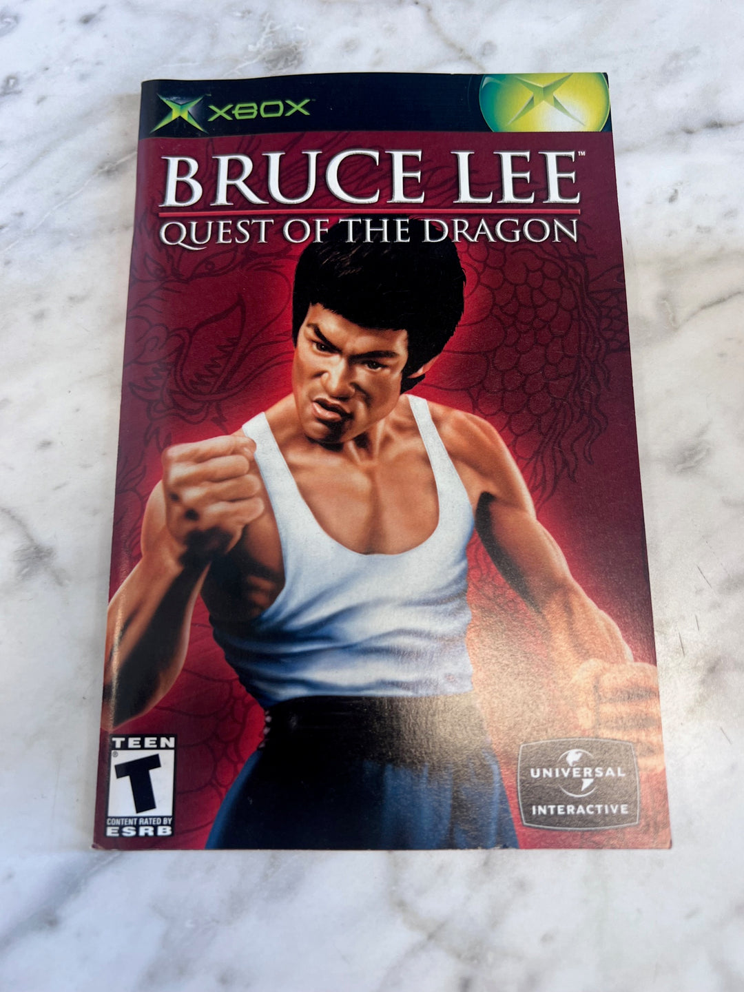 Bruce Lee Quest of the Dragon Original Xbox MANUAL ONLY  MO91725