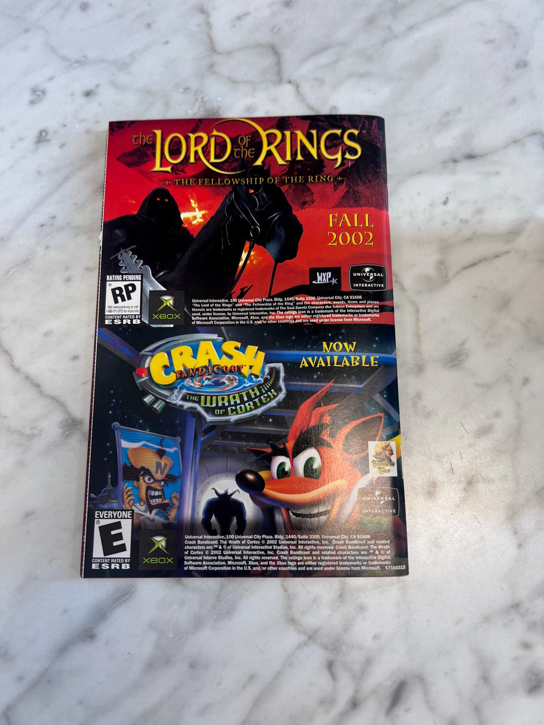 Bruce Lee Quest of the Dragon Original Xbox MANUAL ONLY  MO91725